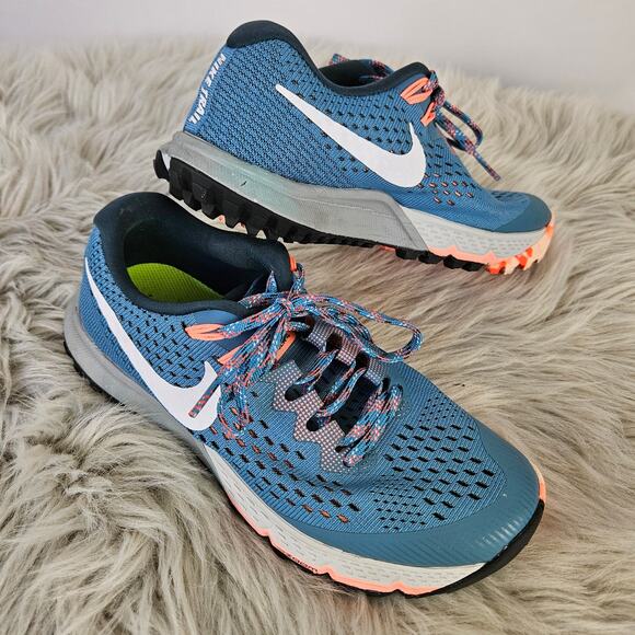 Nike Air Zoom Terra Kiger 4 Trail Running Shoes Size 6 Blue Coral Lightweight - Picture 3 of 11